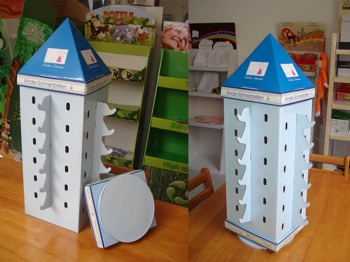 POS Display Conversion A custom cardboard POS display in a retail setting